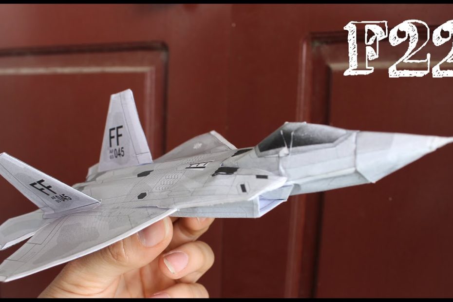 How To Make An F-22 Raptor Paper Plane That Flies Far - Youtube