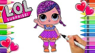 Super Bb Lol Surprise Coloring Page | Glitter Series | Lol Dolls Coloring  Book | Glitter Art | - Youtube